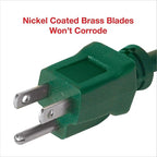 Clear Power 16 Gauge 3Prong Cords (16/3-3 Prong Grounded Plug, Green, 6 ft)