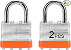Padlocks with Same Key, LQYN 2 Pcs Laminated Keyed Padlock (1-9/16", 40mm),Keyed Alike Locks,Normal Shackle,for Storage Locker,Hasp Latch,Toolbox,Sheds