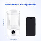 Portable Mini Washing Machine | Compact Deep Cleans Underwear, Baby Clothes, Small Laundry | Lightweight for Apartment, Dorm, Hotel, Travel & Camping | Quiet Energy-Efficient (MR201-US-White)