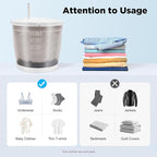 Hand Crank Washing Machine, 2 in 1 Non-Electric Washer Manual Traveling Outdoor Washing Machine Grey Mini Compact Washer Spin Dryer for RV Travel