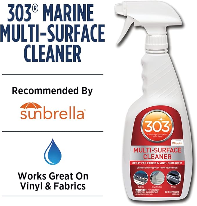 303 Multi-Surface Cleaner - Safely Cleans All Water Safe Surfaces - Ultimate Cleaning Power - Rinses Residue Free - Recommended By Sunbrella, 32 fl. oz. (30204)
