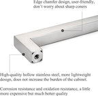 10 Pack Brushed Nickel Cabinet Pulls 3 3/4 Inch Hole Center Square Cabinet Pulls Drawer Handles Cupboard Handles Modern Stainless Steel Kitchen Cabinet Hardware