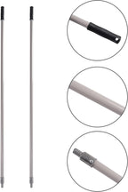 Matthew Cleaning Commercial Screw On Mop Handle for Floor Cleaning Heavy Duty Mop Head Replacement Holder 60inch with Threaded Metal Tip(Gray, 12 Pack)