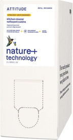 ATTITUDE Kitchen Cleaner Spray Refill, EWG Verified, Powerful Degreaser, Cuts Grease & Grime, Plant-Based & Vegan, Citrus Zest Scent, 67.6 Fl Oz