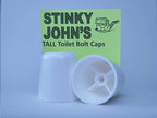 Stinky John's Tall Toilet Bolt Caps: Don't Cut Those Bolts! 100% Made in USA! (Universal Fit, 4 Pack)