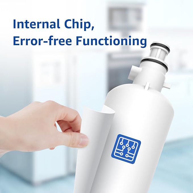 Waterspecialist Replacement for GE® RPWFE®, RPWF (Built-in CHIP) Refrigerator Water Filter, Compatible with GYS22GMNES, GYE22HSKSS, PYE22PELDS, GFE26GMKES, GFE26GGHWW, PFE28KYNFS, 4 Filters