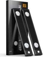 Under Cabinet Lights, Wireless Motion Sensor Light Indoor, Black 10in LED White Lighting Rechargeable Battery Operated,4 Modes Night Light, Stick-On Magnetic Closet Lights for Kitchen, Hallway(2 Pack)