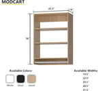 Medium Double Hanging Closet Unit, Modular Closet System, Wood Closet System Organizer with Storage for Walk In Closets, Clothing Rack Closet for Hanging Clothes, Bedroom, Wood, 22.5"W