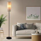 Floor Lamp for Living Room, Modern Standing Lamps with Lampshade, Minimalist Tall Lamp with Chain Switch for Living Room, LED Bulb Included (Beige Shade)