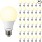 36 Pack A19 LED Light Bulbs 60W Equivalent, Soft White 2700K, 800 Lumens, E26 Base, Non-Dimmable, 8W Energy Efficient Warm LED Bulbs for Home Lighting