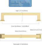 10 Pack 5"(128mm) Gold Cabinet Pulls Kitchen Cabinet Handles Drawer Pulls Cupboard Hardware for Cabinets CK0078