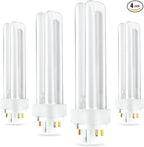 (4 Pack) PLC-13W 835, 4 Pin G24q-1, 13 Watt Double Tube, Compact Fluorescent Light Bulb, Replaces Philips 38327-3, GE 97596 and Sylvania 20671