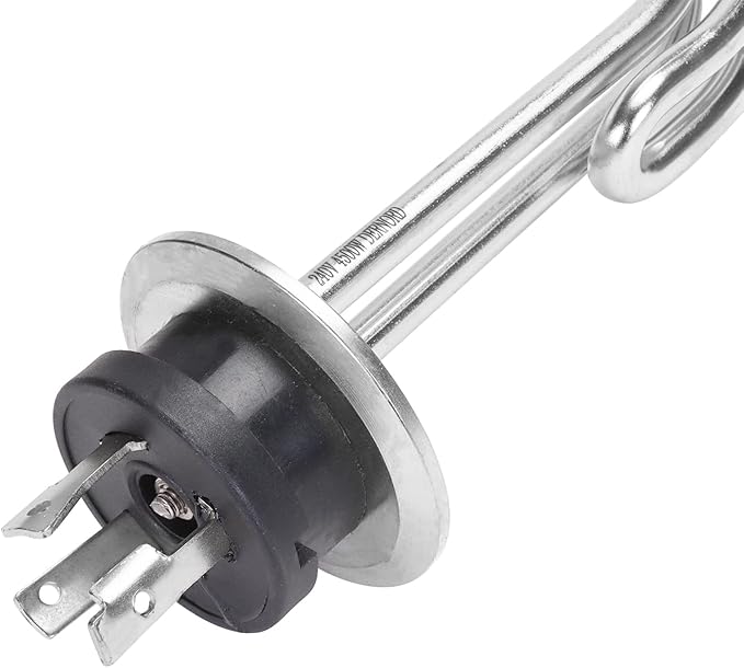 DERNORD 240V 4500W Tri-clamp Ripple Heating Element Stainless Steel Immersion Water Heater with 3-Wire Electrical Locking Plug (2 Inch Tri clamp)