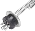 DERNORD 240V 4500W Tri-clamp Ripple Heating Element Stainless Steel Immersion Water Heater with 3-Wire Electrical Locking Plug (2 Inch Tri clamp)