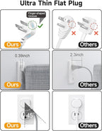 PD45W USB C Travel Power Strip, Cruise Power Strip with 6 USB(3 USB C) Ports and 3 Outlets, 5Ft Flat Plug Braided Extension Cord, 45W Fast Charging Station for MacBook Laptops iPad Pro iPhone Samsung