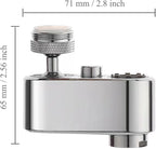 Splash Protector 1080°Universal Rotation Female Faucet Aerator with Up and Down Water Outlet for Dual-function,Universal Bathroom Rotatable Tap Nozzle Kitchen Sink Aerator Chrome Finished