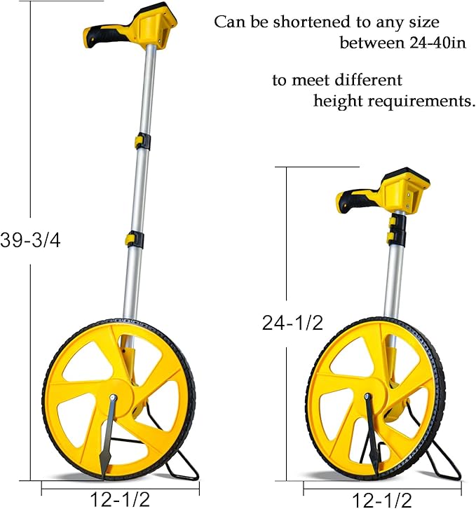 Zozen Measuring Wheel Digital Display High Precision, Premium Measure Wheel with Backlit Display, Multifunction-Metric/Imperial/Hold/Save/Memory etc.