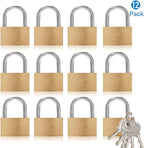 Thin Solid Brass Same Keyed Padlock keyed Alike Locks-40mm-12pack