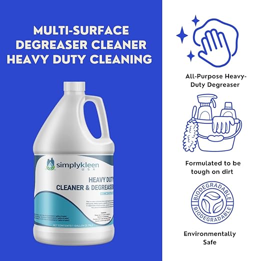 Heavy Duty Cleaner and Degreaser, Industrial Strength Multi Surface Cleaner Degreaser, 1 Gallon