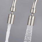 Hibbent NSF/ANSI/CAN 61 Certified 360 Degree Swivel Sink Faucet Aerator, CUPC Certification Big Angle Water Saving Dual Function Kitchen Faucet Aerator,55/64 Inch Female Thread, Brushed-Nickel