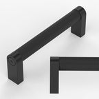 Amerdeco 10 Pack Matte Black Cabinet Pulls 3-3/4 Inch Hole Centers Kitchen Cabinet Handles Hardware Kitchen Handles for Cabinets Handles ZH0064