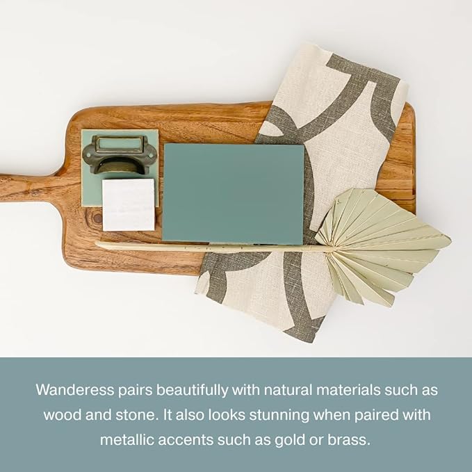 Country Chic All-in-One Chalk Paint for Furniture, Cabinets, Home Decor, Eco-Friendly, Matte Finish, Built-In Primer & Top Coat for Wood, Metal - Wanderess (Teal) - 8 oz (237 ml)