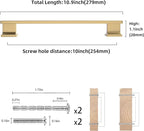 COTYKILEY 10 Pack 10 Inch(256mm) Champagne Bronze Cabinet Handles Gold Kitchen Cabinet Pulls Cabinet Door Handles Kitchen Cabinet Hardware