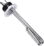 DERNORD 120V 1500W Tri-clamp Foldback Heating Element Stainless Steel Immersion Water Heater with 3-Wire Electrical Locking Plug (2 Inch Tri clamp)