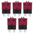 GLOSO Circuit Breaker E39 (T3) Manual Reset Fuse for Car Truck RV Automotive Marine Boat Trolling Motor & Custom Wiring Audio Battery Protection/Low Profile ATC/ATO (10A - 5 Pack)