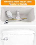 Hidnvefen Toilet Handle Replacement Kit Universal Toilet Flush Handle, Zinc Alloy Toilet Tank Trip Lever with H2 Brass Arm, Compatible with American Standard/Mansfield Toilet