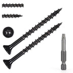 Wood Screws #8 x 2’’, T25 Star Torx Drive Flat Head Deck Screws, Black, 127Pcs (1lb)