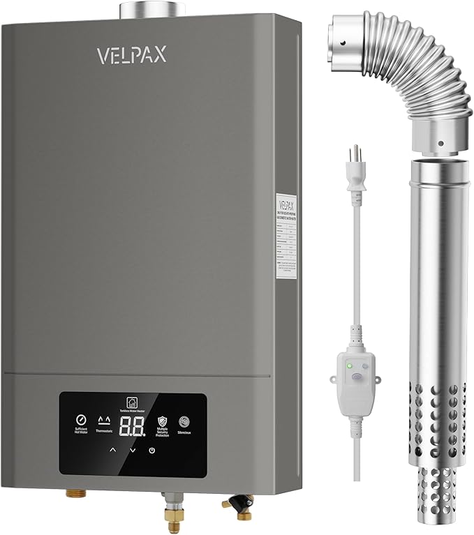 Natural Gas Tankless Water Heater,Indoor 4.74GPM 18L,Constant natural gas Tankless water heater,Instant Hot Natural Gas Water Heater with Fahrenheit Digital Display,Multi-Protection