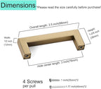 30 Pack Champagne Cabinet Pulls 3 Inch Drawer Handles Champagne Gold Cupboard Handles Square Cabinet Door Handles Modern Stainless Steel Kitchen Hardware for Cabinets