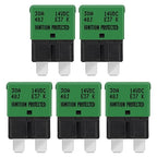 GLOSO Circuit Breakers E37 Auto (T1) Reset Low Profile ATC/ATO - (30A - 5 Pack)