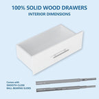 Modular Closet 90" Hanging & Drawers, Wooden Tower for Walk-In Closets, White Wall-Mounted Wardrobe Organizer