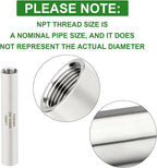 TAISHER 2PCS Stainless Steel Pipe Fittings, 3/8" NPT Female x 3/8" NPT Female Threaded, 4" Length Thickened Nipple Cast Pipe
