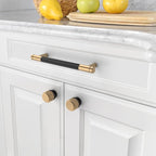 Amerdeco 10 Pack Champagne Bronze and Black Knurled Cabinet Pulls 5 inch Hole Centre to Hole Centre Kitchen Cabinet Handles for Drawer Dresser, Cupboard and Wardrobe ZH0040