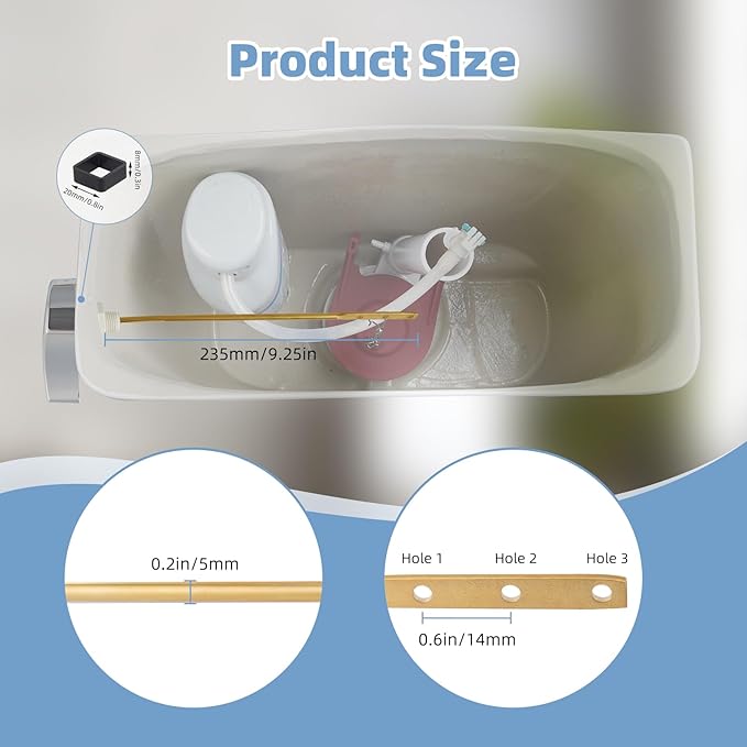 Hibbent Toilet Handle Replacement Compatible with TOTOTHU004-CP Trip Lvr for ST701, CST854, CST884,Side Mount Toilet Flush Handle, Flush Tank Lever, Chrome