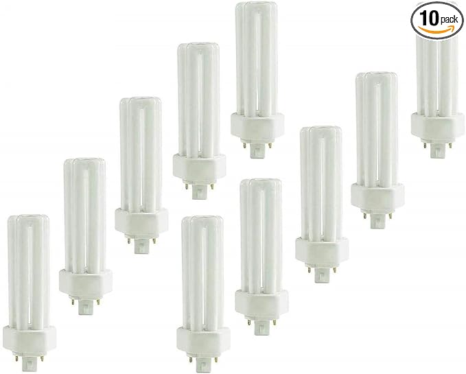Circle (10 Pack) PLT-32W 841, 4 Pin GX24Q-3, 32 Watt Triple Tube, Compact Fluorescent Light Bulb