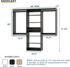 Modular Closet System, 66" Wide Organizer With Hanging and Towers, Wood Storage for Walk In Closets, Wall Mounted Wardrobe Kit, Bedroom, Black