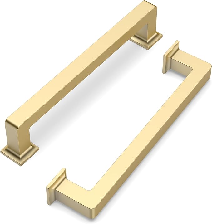 FILTA 5 Inch(128mm) Hole Centers Gold Cabinet Pulls(Set of 10),Gold Cabinet Pulls Zinc Alloy Kitchen Cabinet Handles Cabinet Hardware for Cabinets Cupboard Drawer