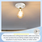 1 Pcs Medium Base E26 Lamp Holder Ceiling Light Sockets White Bulb Socket Incandescent Fluorescent CFL Lamp Holder 660w 250v (Porcelain)
