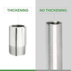 TAISHER 2PCS 304 Stainless Steel Pipe Fittings, 3/4" NPT Male Threaded, 2" Length Weld Nipple Cast Pipe