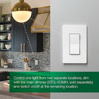Lutron Sunnata On/Off Accessory Switch, only for use with Sunnata LED+ Dimmers, ST-AS-LA, Light Almond