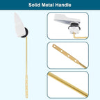 Hygie Rinse 2PACK Universal Metal Toilet Handle Replacement Kit Compatible with American Standard/Mansfield/Gerber Toilet, Front Mount Toilet Tank Flusher Lever with Flapper Chain, White