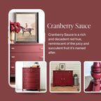 Country Chic All-in-One Chalk Paint for Furniture, Cabinets, Home Decor, Eco-Friendly, Matte Finish, Built-In Primer & Top Coat for Wood, Metal - Cranberry Sauce (red) - 8 oz (237 ml)