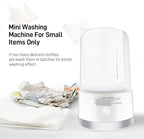 Portable Mini Washing Machine | Compact Deep Cleans Underwear, Baby Clothes, Small Laundry | Lightweight for Apartment, Dorm, Hotel, Travel & Camping | Quiet Energy-Efficient (White)