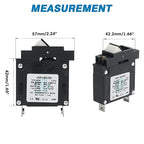 GLOSO Single Pole Miniature Circuit Breaker Manual Reset Switch Yachts Campers Caravans Control Panel M4 Screw Black Rocker 2.5A J1P