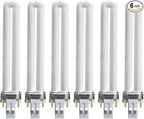 13 Watt Single Tube 2 Pin GX23 Base,PL-13W GX23 2700K,800 Lumens,82 CRI,T4 Shape, Replaces Philips PLS13W827,TCP 32013,Sylvania CF13DS/827/ECO PLS 13W 827,PL13/SP27K-6 Pack