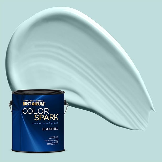 Rust-Oleum Color Spark Interior Paint and Primer in One, Eggshell, Saltwater Taffy, 1 Gallon